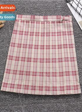 date red between whe grid JK spring fall bustier skirt pocke