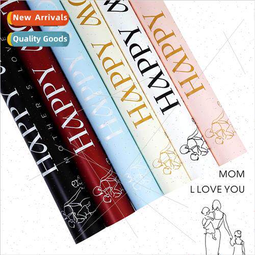 Mother Day happy mom flower wrapping paper rose floral mater