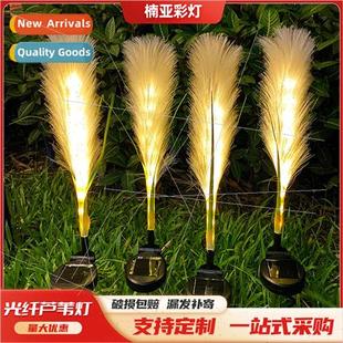 Fiber Optic ghts LED WaterproLawn Reed Outdoor Garden Solar