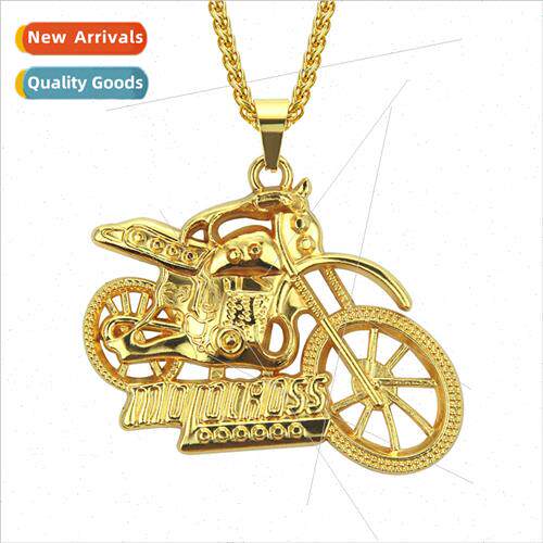 Europe punk biker pendant necklace hiphop men hip hop motorc