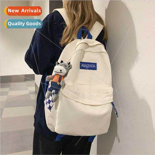 Pure color schoolbag female Korean Japan college wind simple