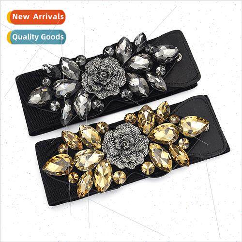 Women Wide Waistband Accessories Elastic Waist Chain Vintage