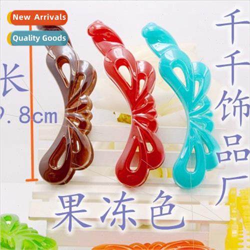 Korean hair accessories ponytail clip jelly simple basic bas