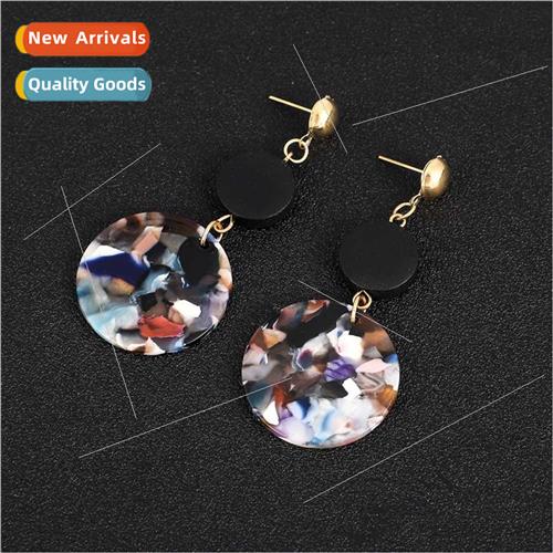 Ins fashion new earrings hundred hundred carbonate plate ear
