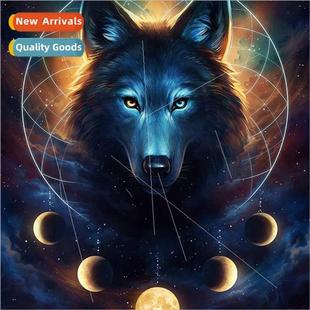 DIY Wolf Full Cross Handmade New mple Thread Stch