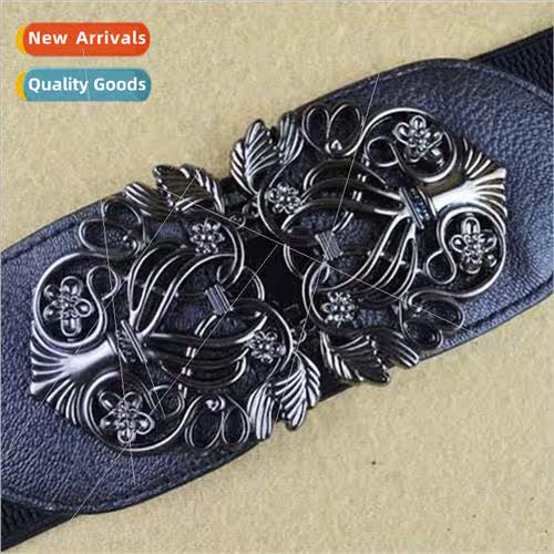 Elastic Waistband Stch Wide Belt Dress Decoration Belt Cloth