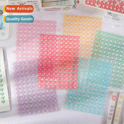 Love symbol pvc stickers diy laser letters dazzle color hand