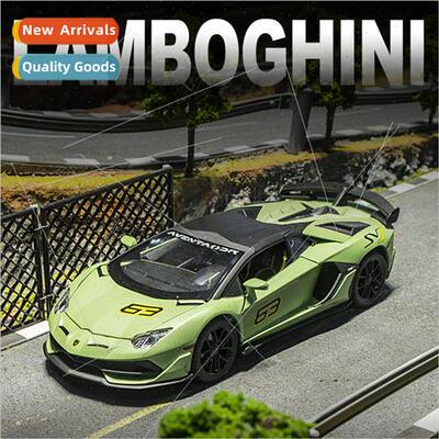 Large 1:24 simulation Lambo # Gini SVJ63 convertible sports