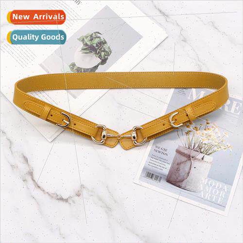 Europe double head belt women leather belt belt waist seal f