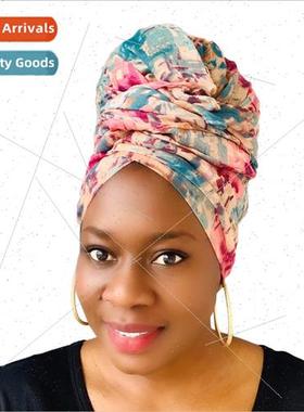 Bali Yarn Tie-Dye Ball HeadbHat Ethnic Knotted Hat Ladies Sc