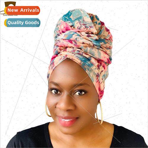 Bali Yarn Tie-Dye Ball HeadbHat Ethnic Knotted Hat Ladies Sc