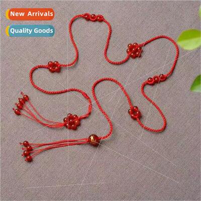 Natural agate hand-woven red rope belt Chinese Zodiac red ro