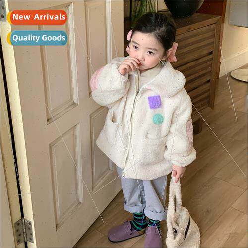 Korean childrens clothing 2022 autumn and winter girls lambs