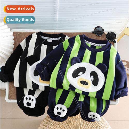 2023 Boys fall childrens suit new cartoon bear sweatshirt tw