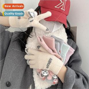 female cute cold fall thickened winter warm Gloves riding
