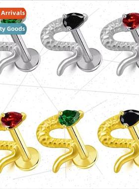 Europe animal  lip studs lizard snake piercing lip jewelry z