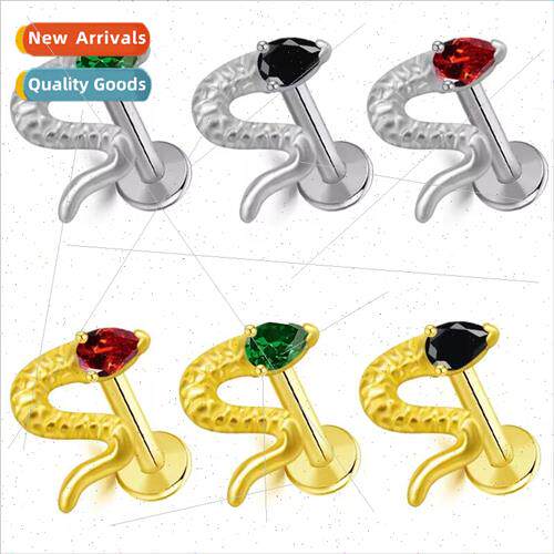 Europe animal  lip studs lizard snake piercing lip jewelry z