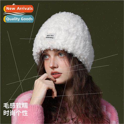 23 fall winter new imation rabb fur velvet kn cap female thi