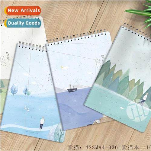 book  A4 upturn side flip sketchbook 4CSMA4 color surface ar