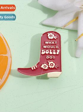 Creative new cute cowboy boots styling brooch personalized r
