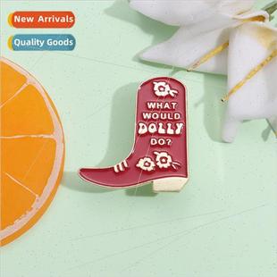 cowboy boots styling Creative personalized cute brooch new