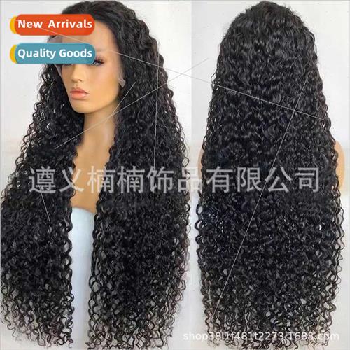 Europe Women Wigs Front Lace Small Curls Long Curly Hair Cor