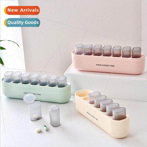 Pill box portable carry-on small pill box 7 days plastic pil
