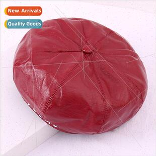 2023 Autumn new solid color beret female Korean LOVE simple