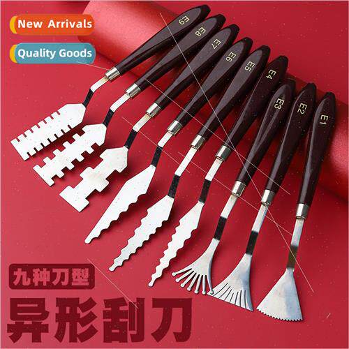 Shaped oil painting knife graffi color mixing wooden art com