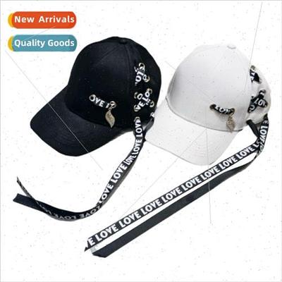 2021 new fluttering band  hat female personality long band K