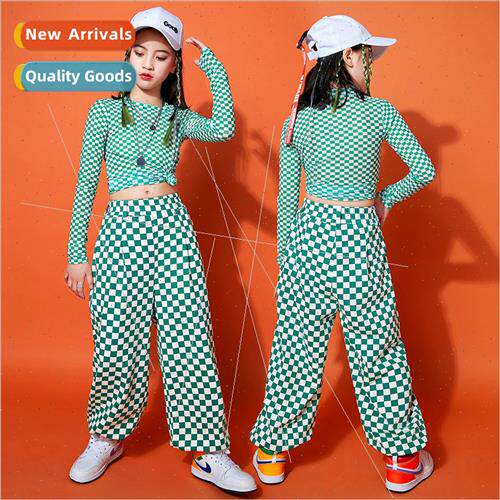 Girls Jazz Dance Su  Hip Hop Pants Exposed Navel Child Girls