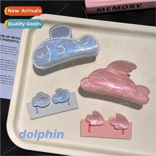 clip hai dolphin disk girl sweet scratch fish blue pink Cute