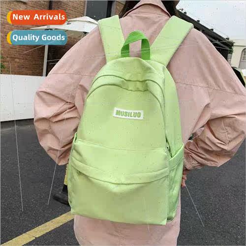 Mori schoolbag female new pure color simple hundred students