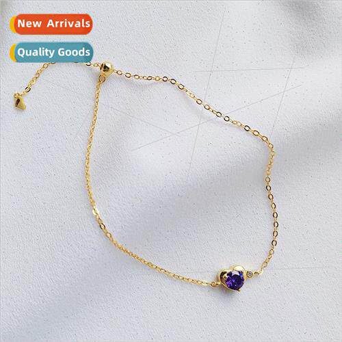 925 silver hjewelry women Europe wild love purple zircon bra