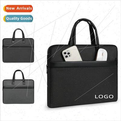 Office Handbag File Bag Zipper Bag Men Business Briefcase Ox