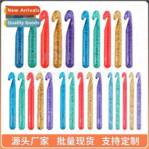 New Colorful Plastic Transparent Sequin Crystal Crochet Hook