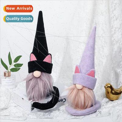 Halloween new faceless gnome doll ornament doll cat carnival
