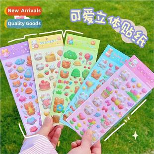 stickers goo plate card dimensional pendant dec three