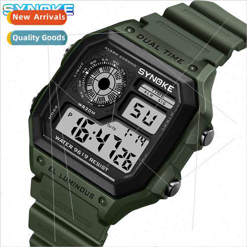 ght square classic student watch electronic watch luminous w