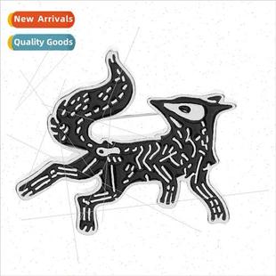 cartoon black whe Europe alloy personalized fox brooch hot