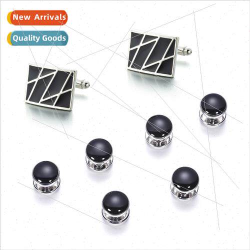French Cufflinks Delicate Enamel Dress Buttons Jewelry Buckl