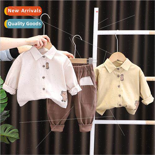 2023 new long-sleeved childrens clothing suit childrens clot