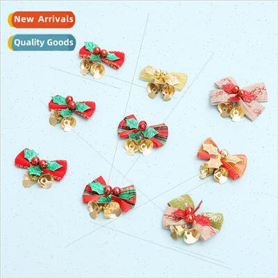 5cm Christmas bow bell jewelry pendant Christmas DIY handmad