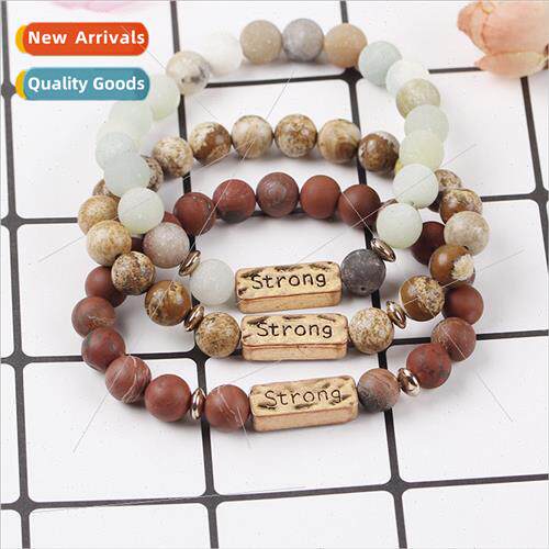 New  American Fashion Inspirational Volcanic Stone Alloy Eng