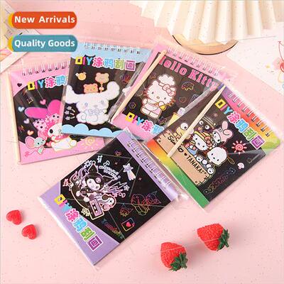 Childrens DIY coloring scratching book Creative graffi scrat