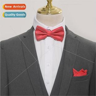 Scarf Formal Color Wedding Groom Square Tie Bow Solid Men