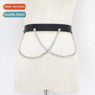 chain belt double permanc decorative punk Europe ladies