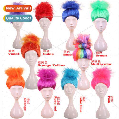 Magic Elf Fluffy Wig Kids Troll Flame COS Wig Halloween Wig