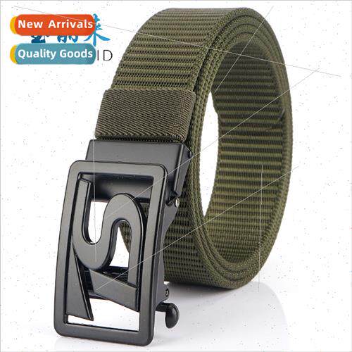 TS new fashion canvas belt men new nd automatic buckle hundr