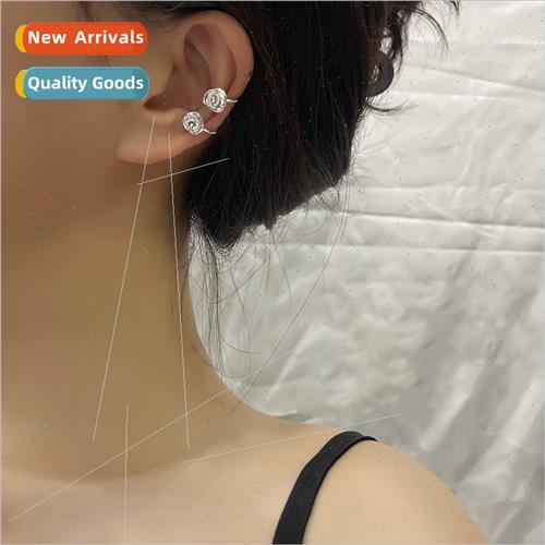 No ear holes small flowers clip-on fake earrings Tao Te new